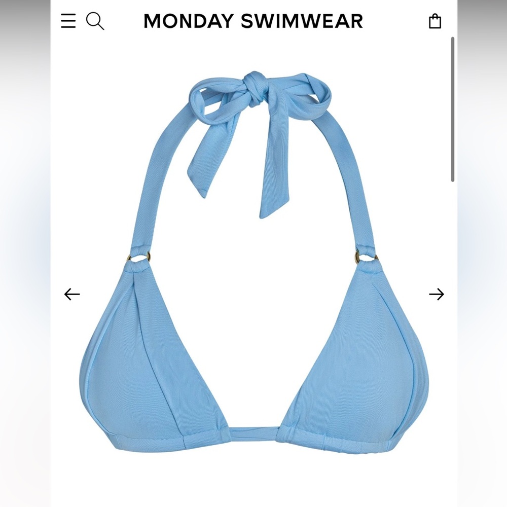 Monday Swimwear Morocco Bikini top in Ibiza Blue